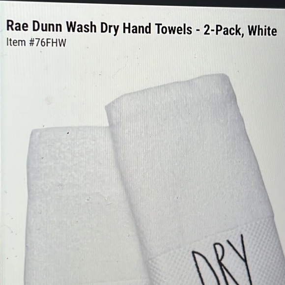 NEW Rae Dunn WASH DRY  Hand Towels NEW BNIP - Picture 2 of 9